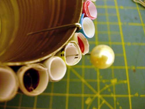 Trash to Treasure Tin Can DIY craft supply organizers