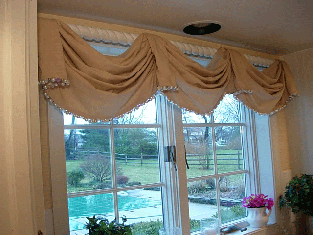 Window Treatment with Beads as trim