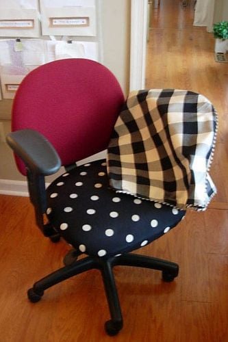 Removable cover on office chair