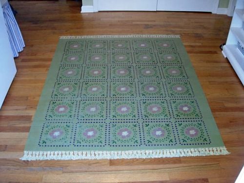 Painted floor rug