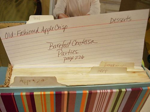 How to organize cookbooks and recipe boxes