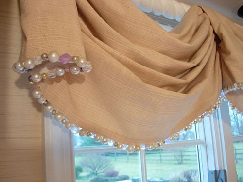 Beaded Trim on a Window Treament 